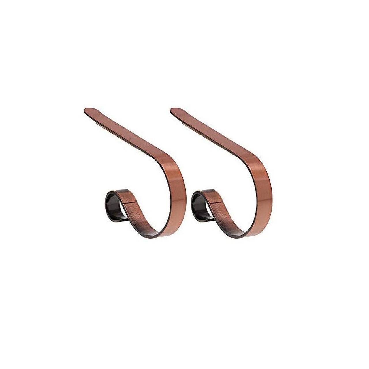 Original MantleClip&#xAE; Brushed Copper Stocking Holders, 2ct.